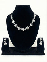 Royal Oval Grace American Diamond Necklace Set