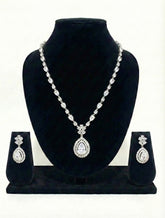 Crystal Drop Elegance American Diamond Necklace Set