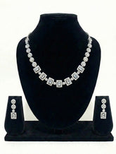 Regal Square Luxe American Diamond Necklace Set