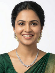 Eternal Circle Brilliance American Diamond Necklace Set