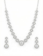 Eternal Circle Brilliance American Diamond Necklace Set