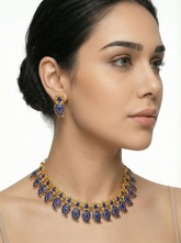 Neel-Pankh Gold Plated Kundan Necklace Set