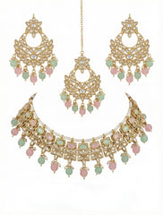 Pastel Royale Kundan Pearl Choker Set