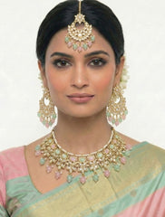Pastel Royale Kundan Pearl Choker Set
