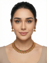 Temple Peacock Antique Necklace Set