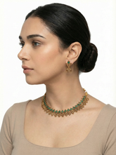 Vriksha Nakshi Emerald Temple Necklace Set