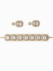 Ivora Crystal Pearl Choker Set