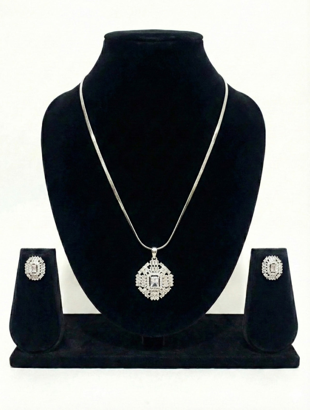 Imperial Sparkle American Diamond Pendant Set